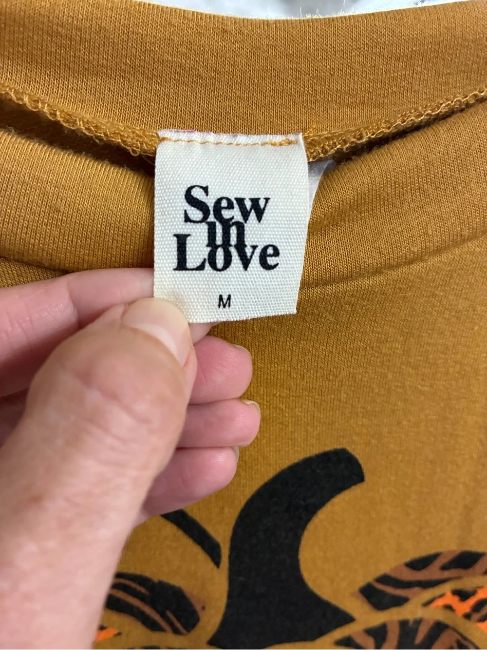 Sew In Love Mustard Scoop Neck Sweater with Leopard Pumpkin Graphic - Picture 2 of 2
